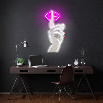 Shut Up Pink White Red Uv Printed Led Neon Sign For Home Bar Decor | Shineneon