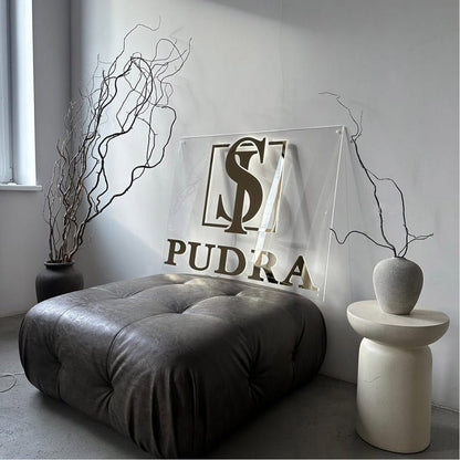Si Pudra Acrylic Business Logo Sign - Shineneon