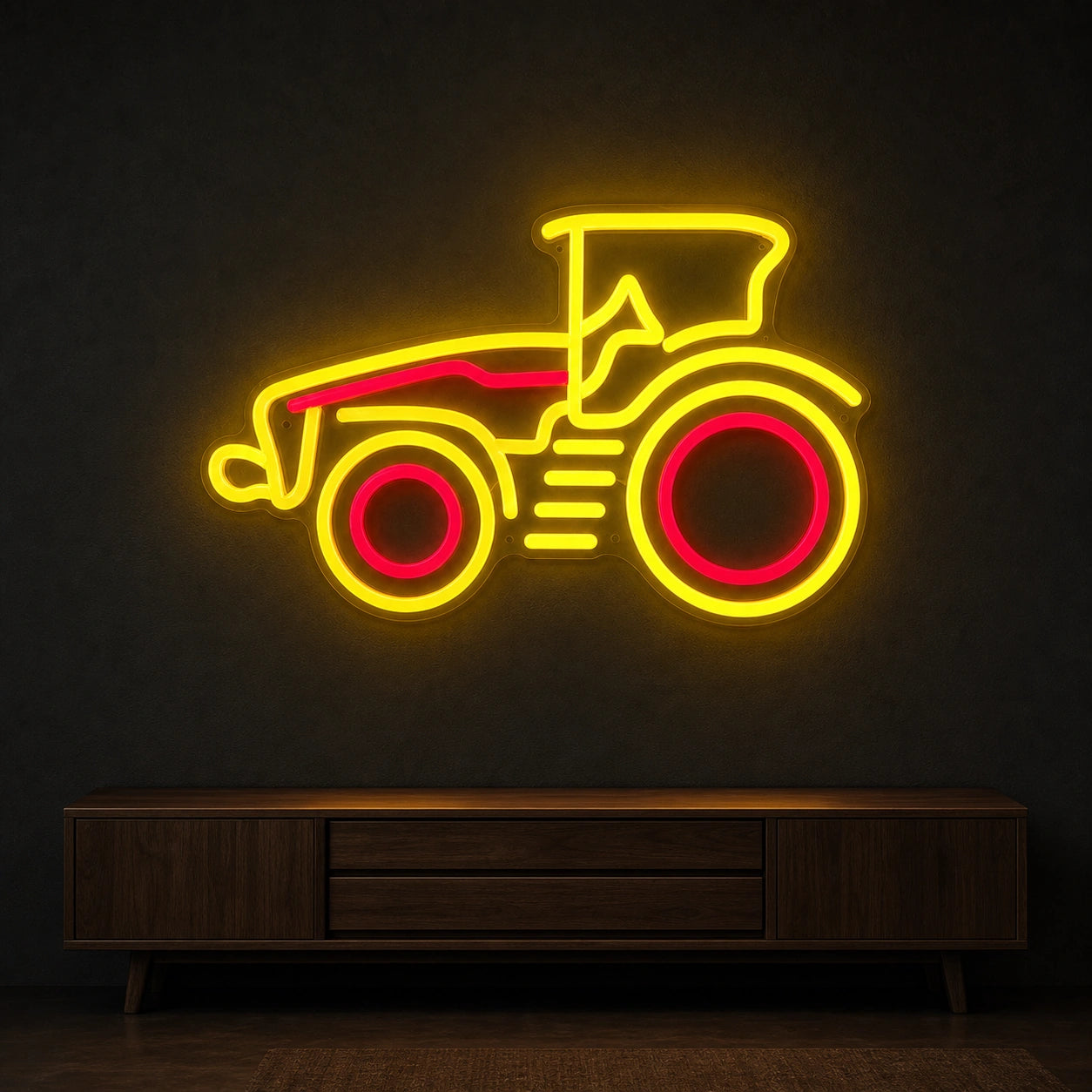 Side Profile Farm Tractor LED Neon Sign Garage Man Cave Neon Sign high-converting product image