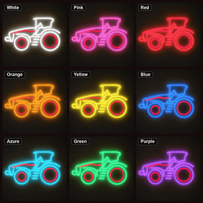 Side Profile Farm Tractor LED Neon Sign Garage Man Cave Neon Sign - Shineneon