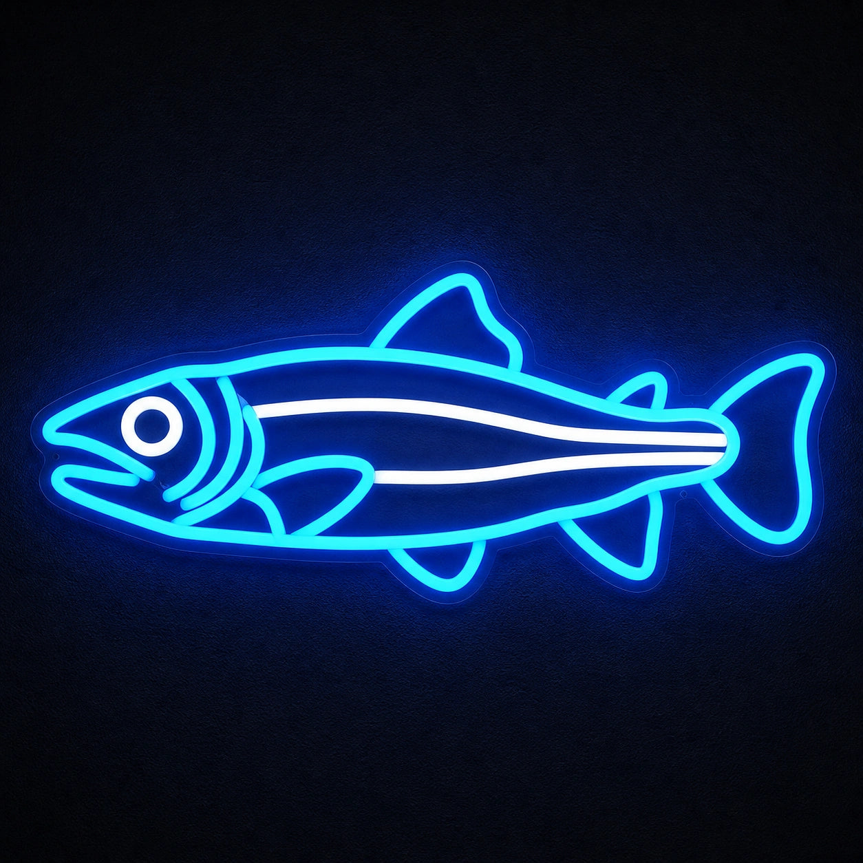 Side Profile Salmon Fish LED Neon Sign Garage Man Cave Neon Sign main product image