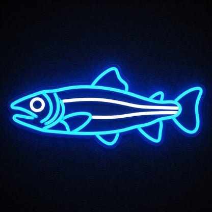 Side Profile Salmon Fish LED Neon Sign Garage Man Cave Neon Sign main product image