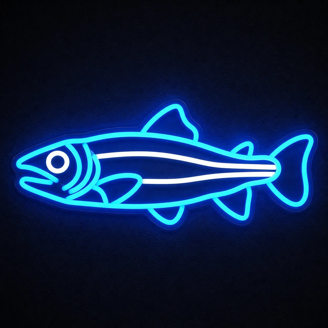 Side Profile Salmon Fish LED Neon Sign Garage Man Cave Neon Sign - Shineneon