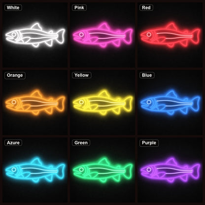 Side Profile Salmon Fish LED Neon Sign Garage Man Cave Neon Sign - Shineneon