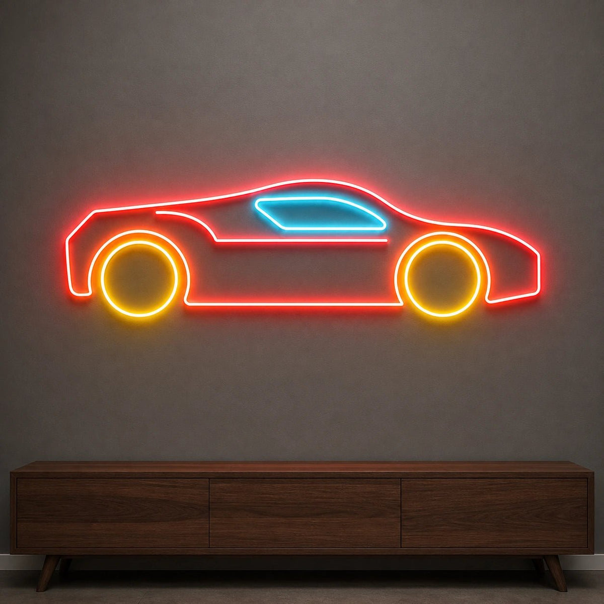 Side Profile Sports Car LED Neon Sign Garage Man Cave Neon Sign - Shineneon