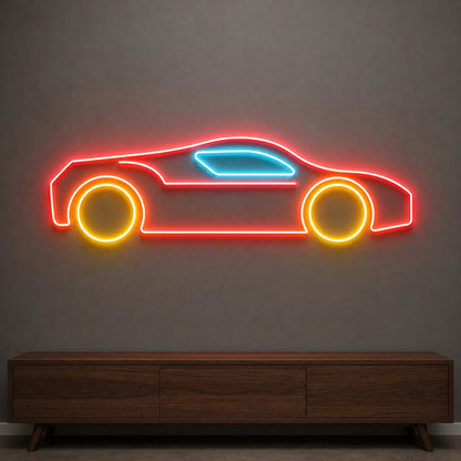 Side Profile Sports Car LED Neon Sign Garage Man Cave Neon Sign - Shineneon
