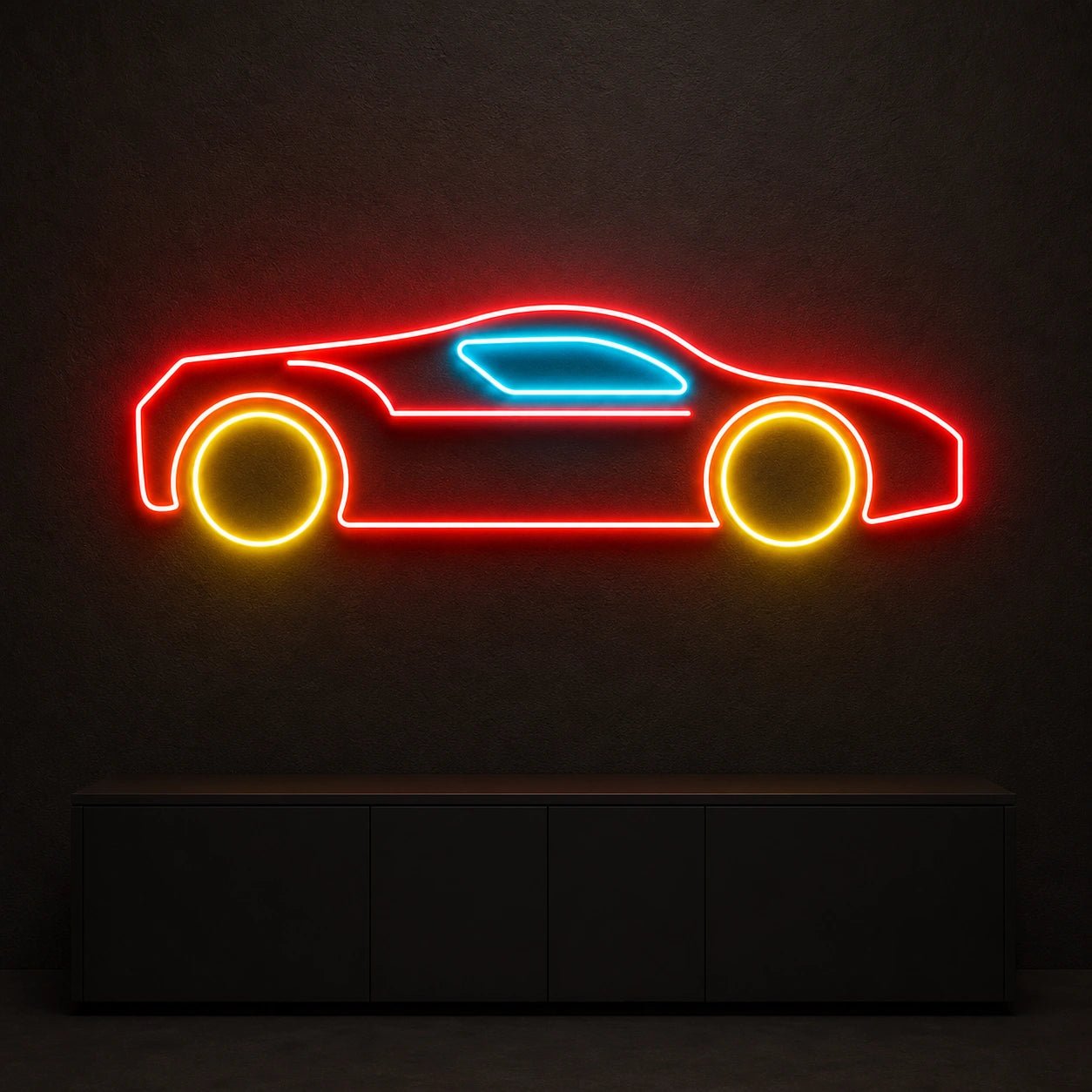 Side Profile Sports Car LED Neon Sign Garage Man Cave Neon Sign - Shineneon