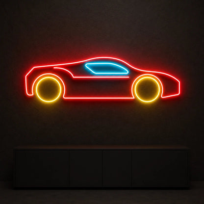 Side Profile Sports Car LED Neon Sign Garage Man Cave Neon Sign - Shineneon