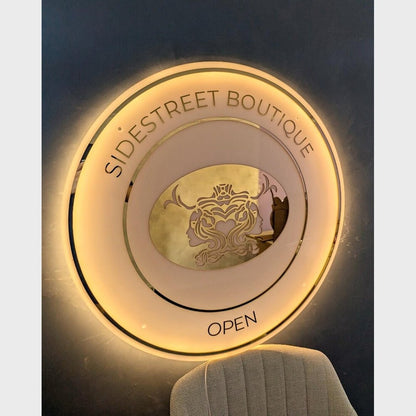 Sidestreet Boutique Open Acrylic Business Logo Sign - Shineneon