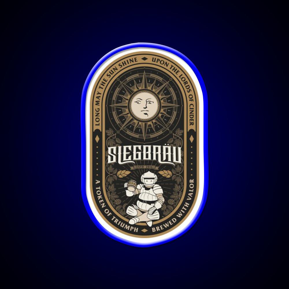 Siegbrau Label A Token Of Triumph Beer Bar Decor Led Neon Sign Rgb Color - LED neon sign view 5