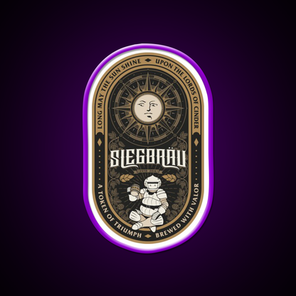 Siegbrau Label A Token Of Triumph Beer Bar Decor Led Neon Sign Rgb Color - LED neon sign view 9