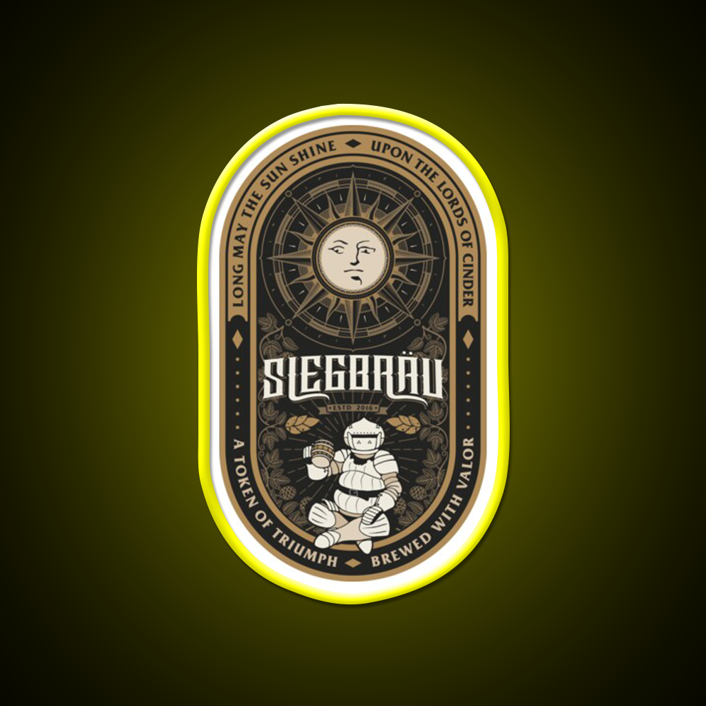 Siegbrau Label A Token Of Triumph Beer Bar Decor Led Neon Sign Rgb Color - LED neon sign view 7
