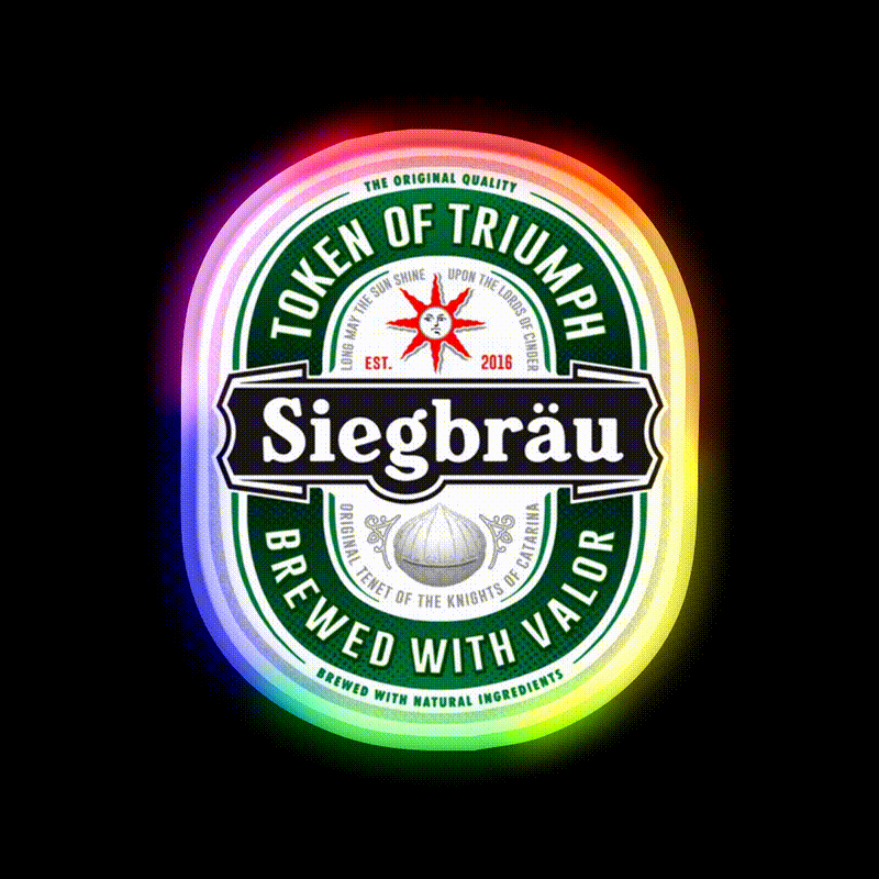 Siegbrau Label The Original Tenet Beer Bar Decor Led Neon Sign Rgb Color - LED neon sign close-up detail