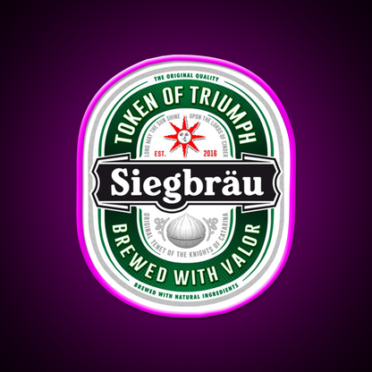 Siegbrau Label The Original Tenet Beer Bar Decor Led Neon Sign Rgb Color - Neon sign mounted on wall in room