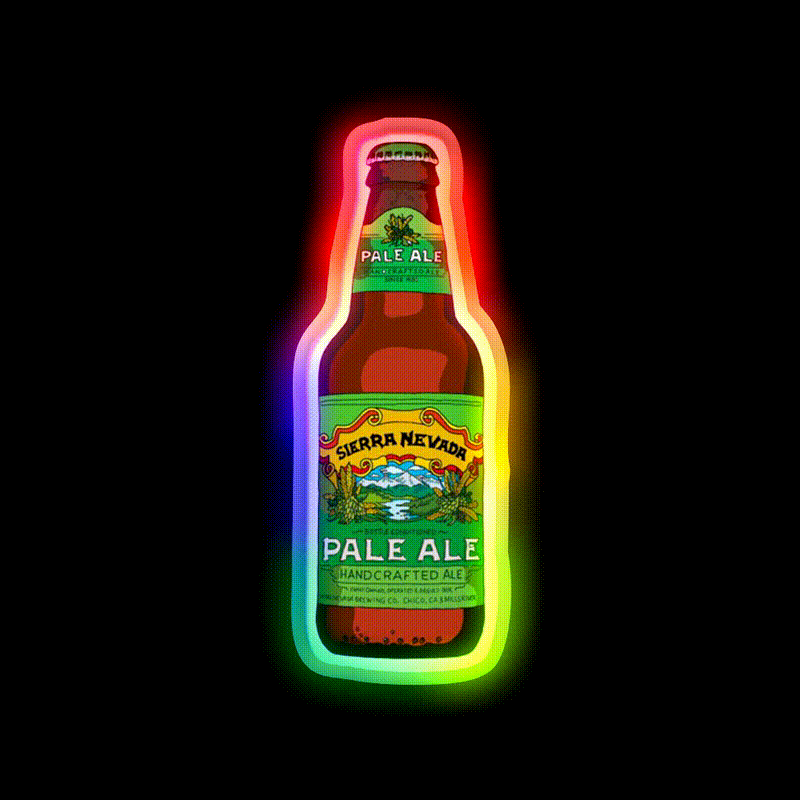 Sierra Nevada Pale Ale Beer Bar Decor Led Neon Sign Rgb Color - LED neon sign close-up detail