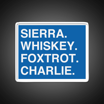 Sierra Whiskey Foxtrot Charlie Whiskey Drink Bar Led Neon Sign Rgb Color - Shineneon