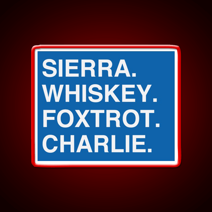 Sierra Whiskey Foxtrot Charlie Whiskey Drink Bar Led Neon Sign Rgb Color - Shineneon