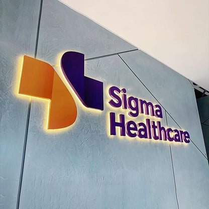 Sigma Healthcare 3D Front And Back Lit Letters Metal Led Sign - Shineneon