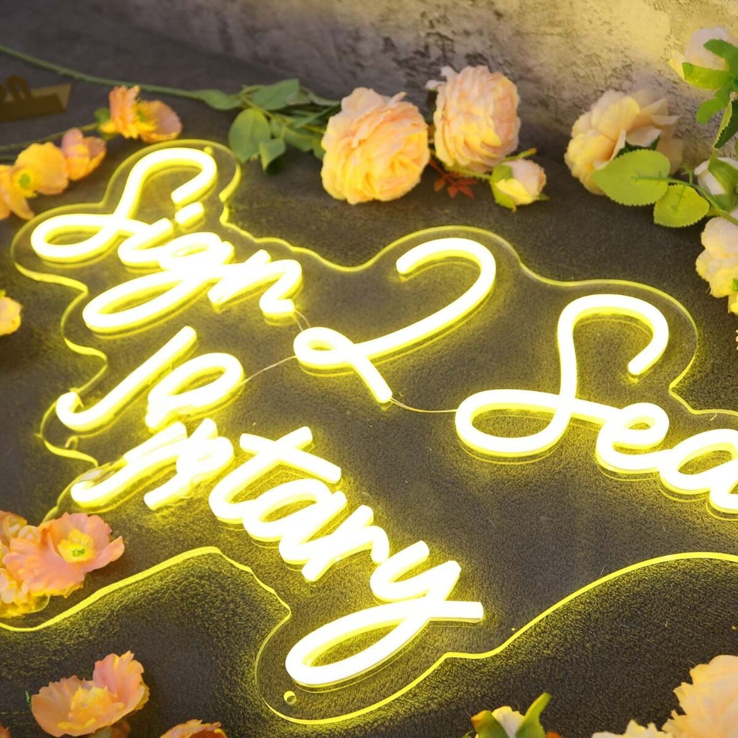 Sign 2 Seal Notary Yellow Led Neon Sign - Shineneon