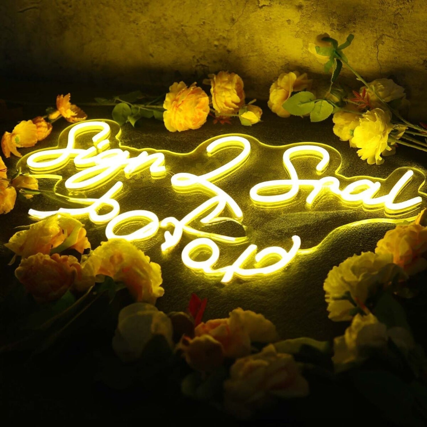 Sign 2 Seal Notary Yellow Led Neon Sign - Shineneon