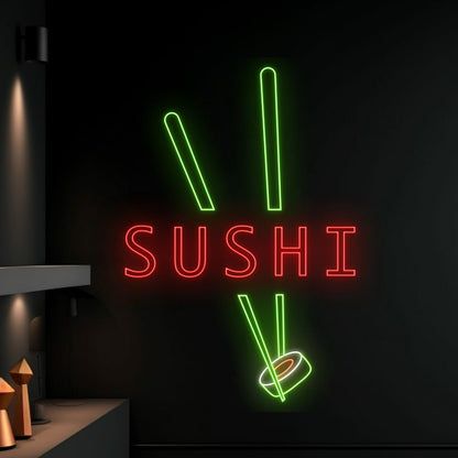 Sign Sushi Neon Led Sign Sashimi Japanese Logo Deco Sushi Wall Deco | Shineneon