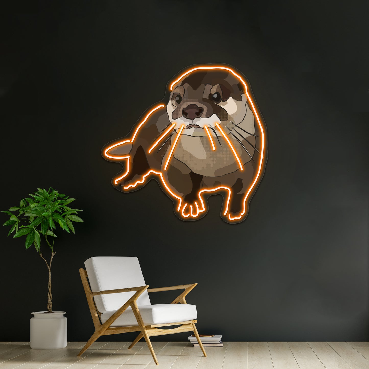 Significant Otter Artwork Custom Led Signs