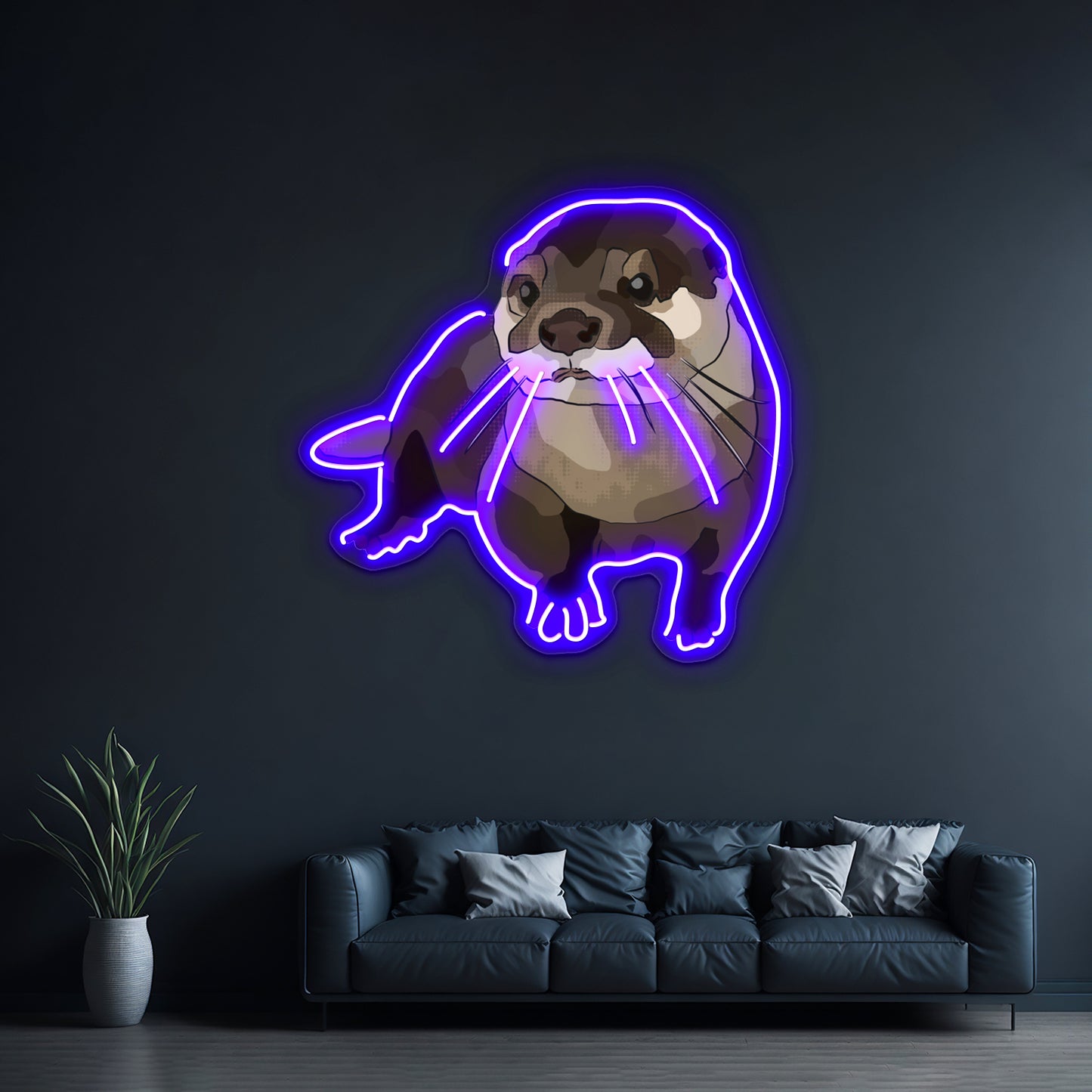 Significant Otter Artwork Custom Led Signs