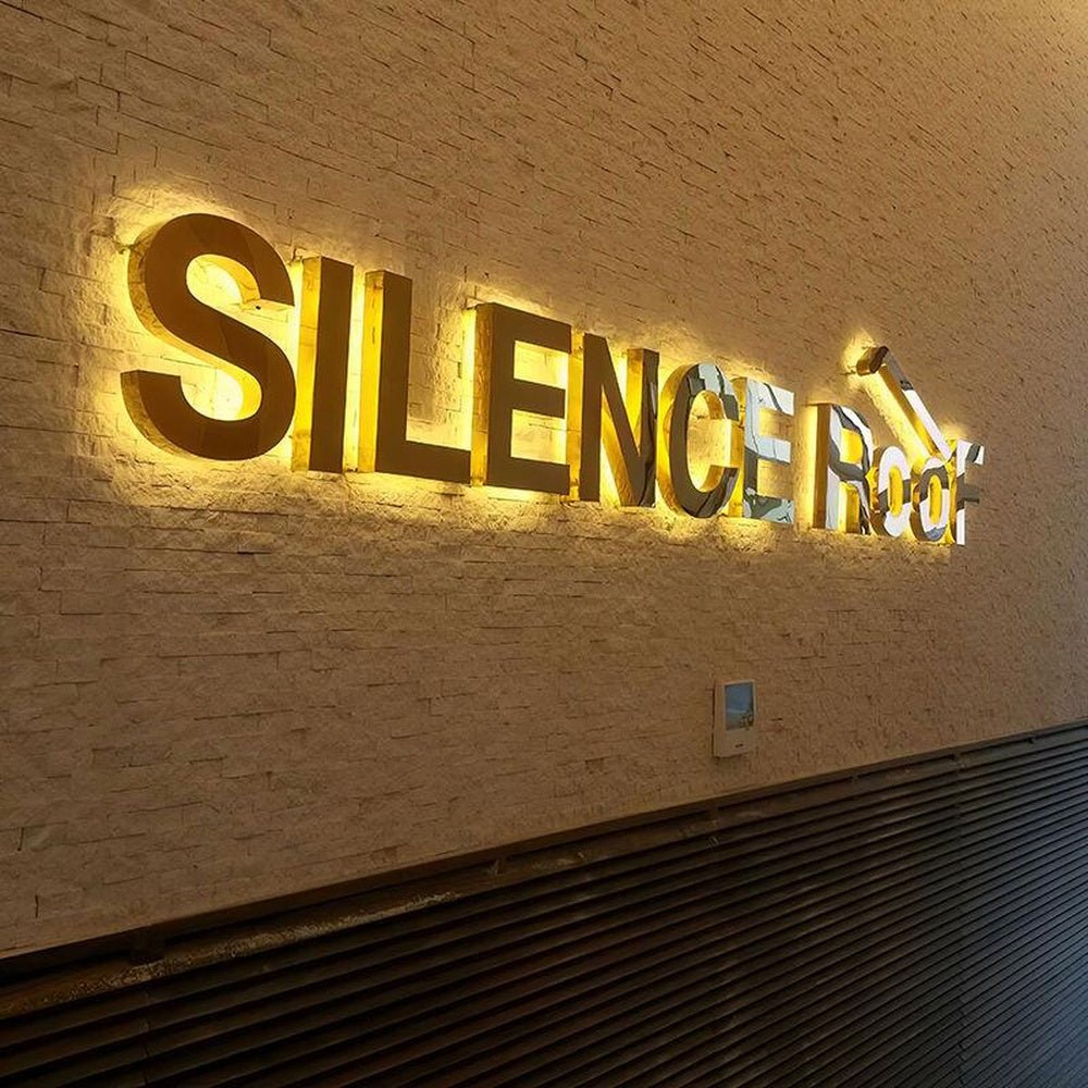 Silence Roof 3D Backlit Letters Business Metal Led Sign - Shineneon