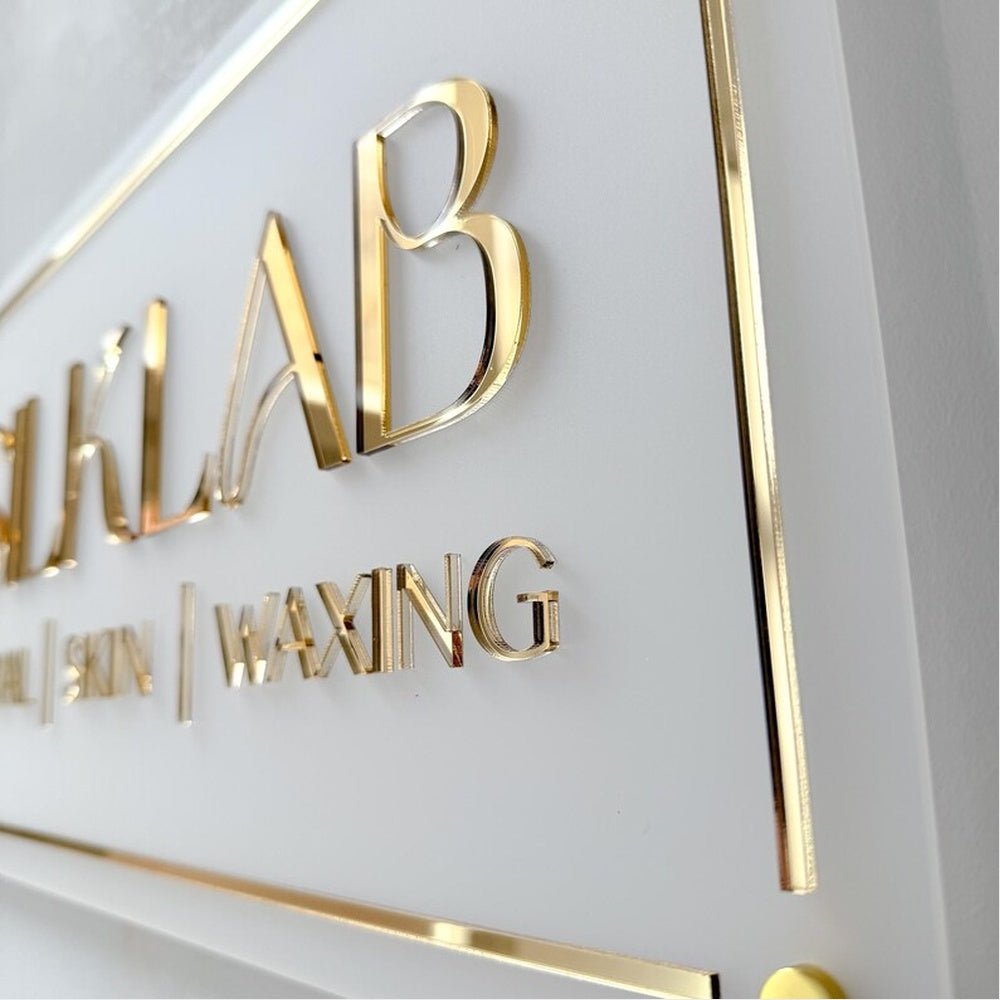 Silklab Facial Skin With White Panel Acrylic Business Logo Sign - Shineneon