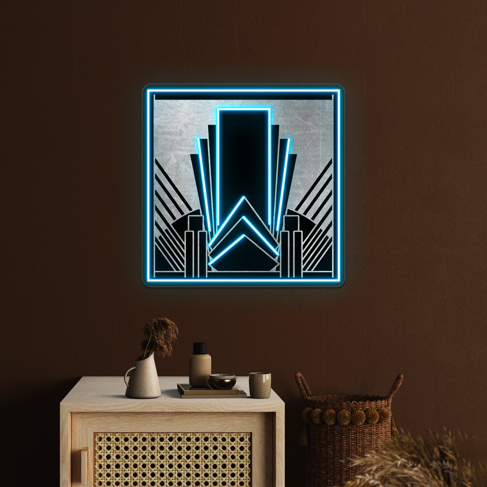 Silver Art Deco Design Wall Artwork Neon Signs | Shineneon