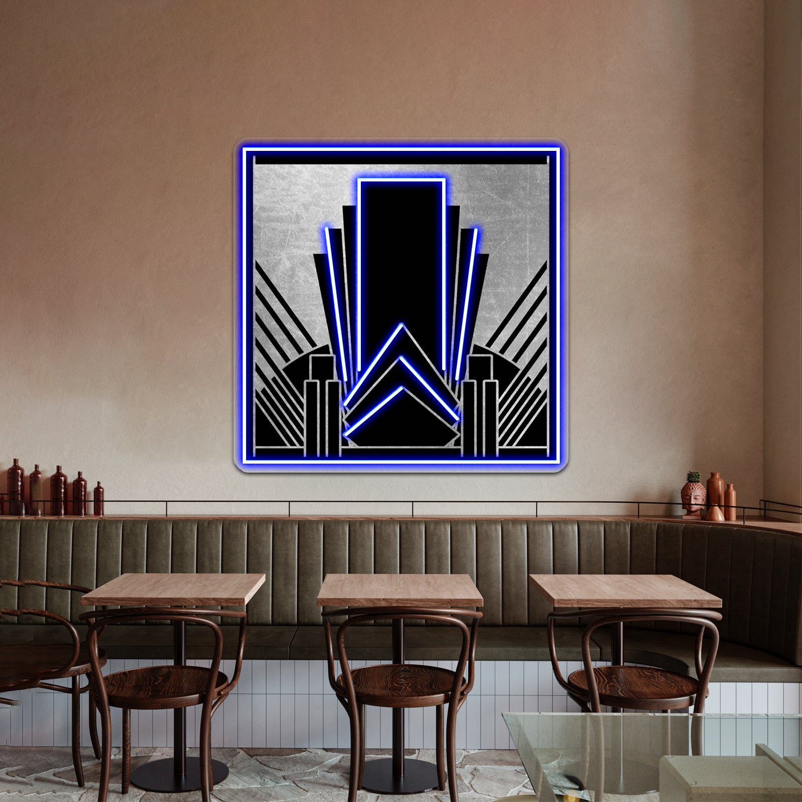 Silver Art Deco Design Wall Artwork Neon Signs | Shineneon