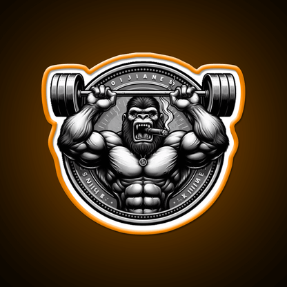 Silver Back Gorrila Lifting Gym Fitness Led Neon Sign Rgb Color - Shineneon