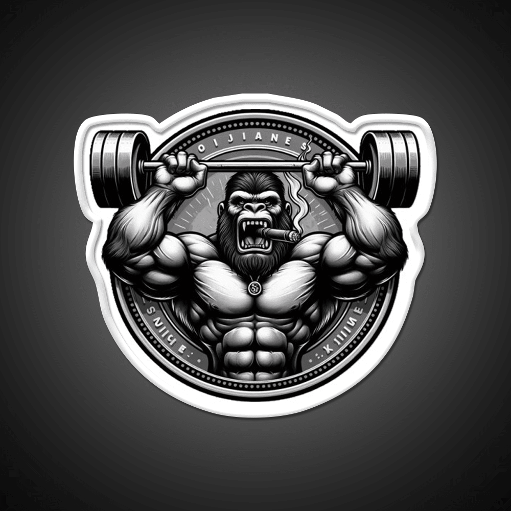 Silver Back Gorrila Lifting Gym Fitness Led Neon Sign Rgb Color - Shineneon