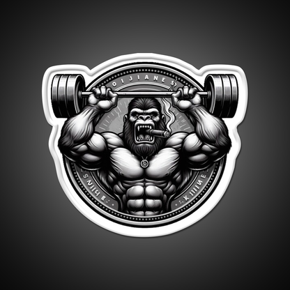 Silver Back Gorrila Lifting Gym Fitness Led Neon Sign Rgb Color - LED neon sign view 11