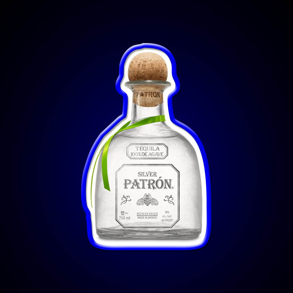 Silver Patron Bottle Beer Bar Decor Led Neon Sign Rgb Color - LED neon sign view 5