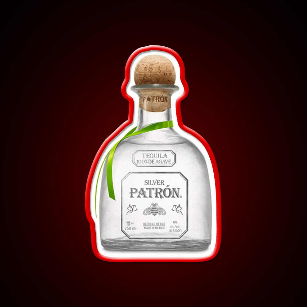 Silver Patron Bottle Beer Bar Decor Led Neon Sign Rgb Color - LED neon sign view 10