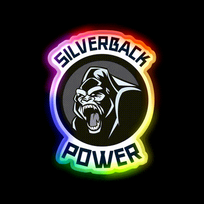 Silverback Gorilla Gym Fitness Led Neon Sign Rgb Color - LED neon sign close-up detail