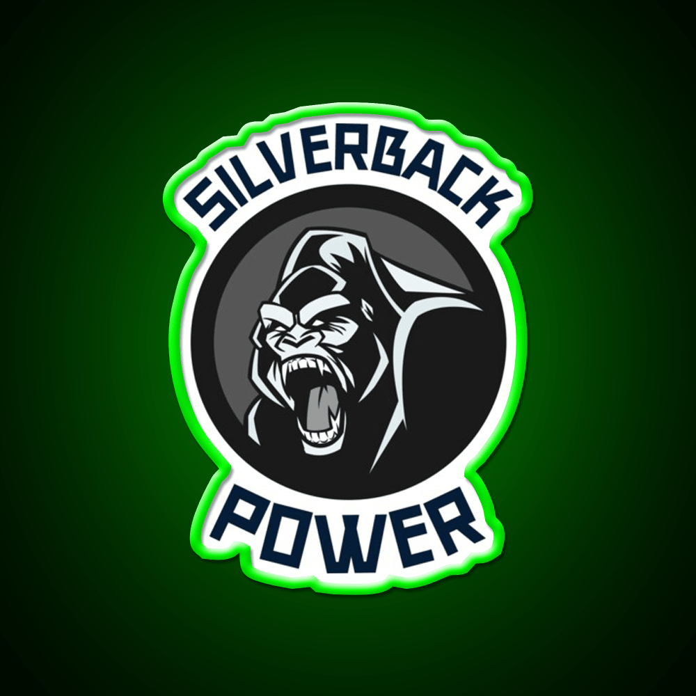 Silverback Gorilla Gym Fitness Led Neon Sign Rgb Color - Shineneon