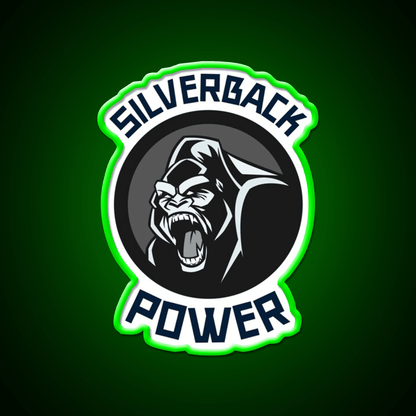 Silverback Gorilla Gym Fitness Led Neon Sign Rgb Color - Shineneon