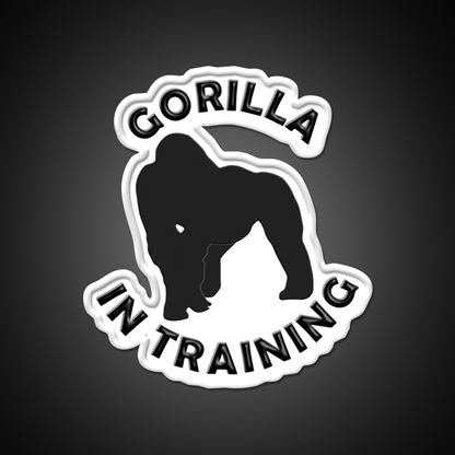 Silverback Gorilla In Training Black Gorilla Gym Fitness Led Neon Sign Rgb Color - LED neon sign view 11