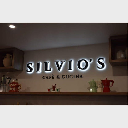 Silvios Cafe Cucina 3D Backlit Channel Letters Led Light Sign - Shineneon