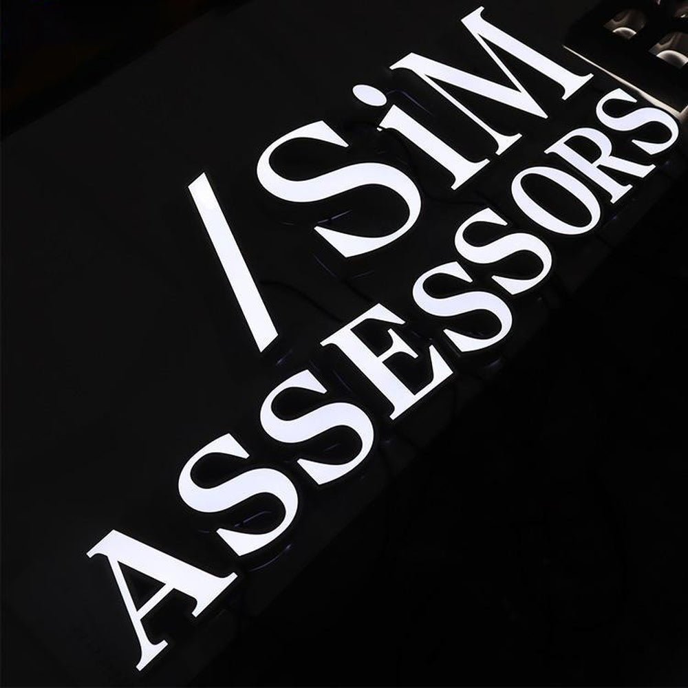 Sim Assessors 3D Frontlit Letters Metal Led Sign - Shineneon