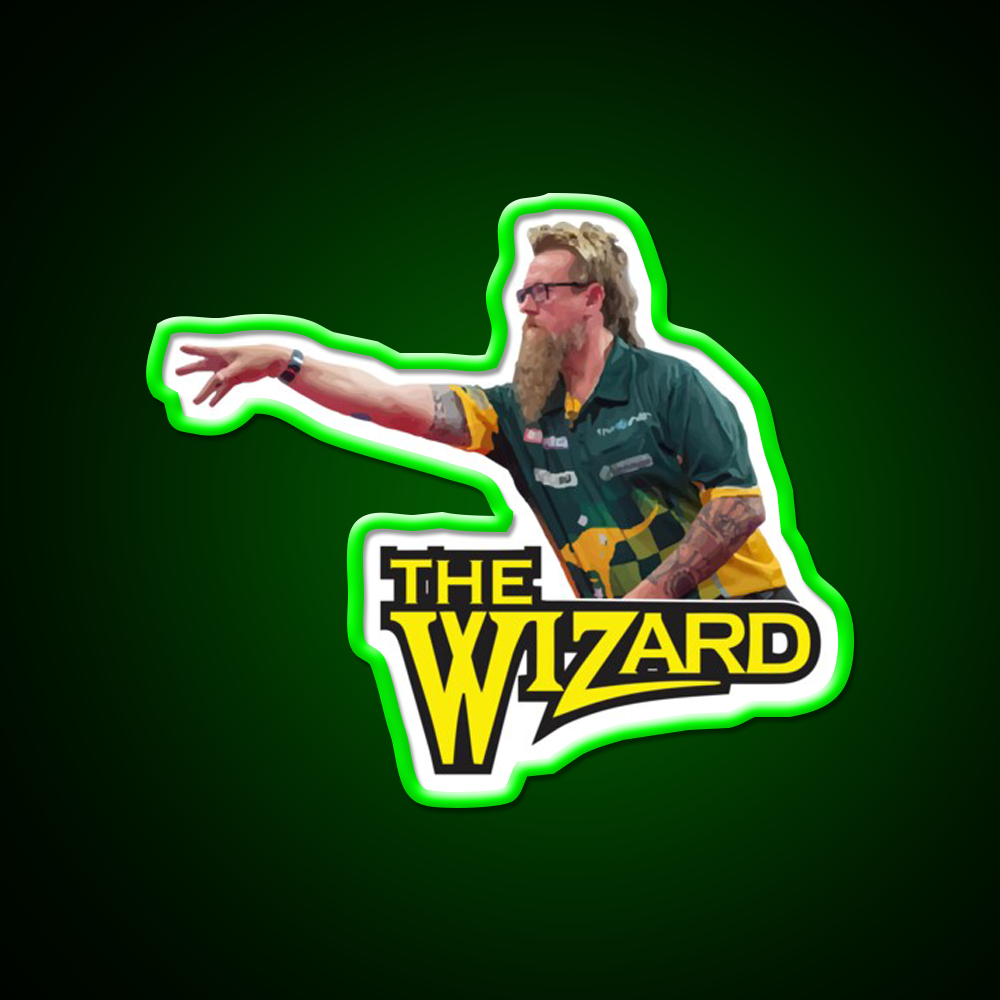 Simon Whitlock The Wizard Throwing Beer Bar Decor Led Neon Sign Rgb Color - LED neon sign view 8