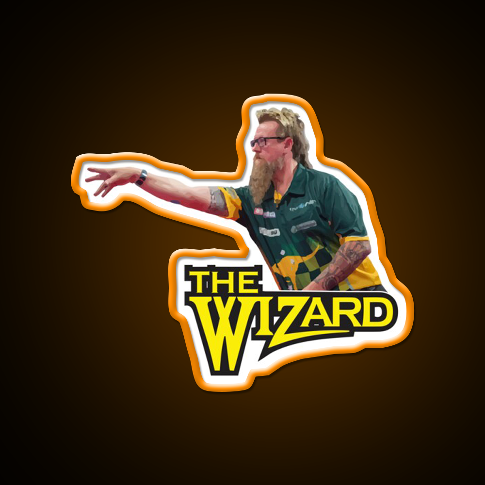 Simon Whitlock The Wizard Throwing Beer Bar Decor Led Neon Sign Rgb Color - LED neon sign view 6