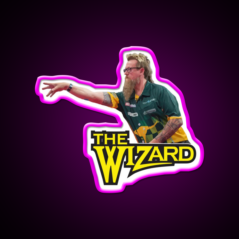 Simon Whitlock The Wizard Throwing Beer Bar Decor Led Neon Sign Rgb Color