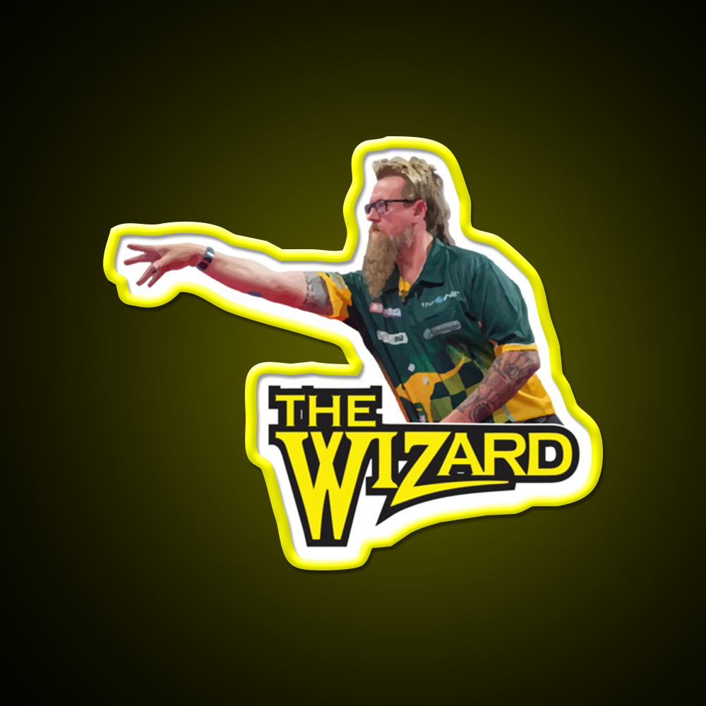 Simon Whitlock The Wizard Throwing Beer Bar Decor Led Neon Sign Rgb Color - LED neon sign view 7