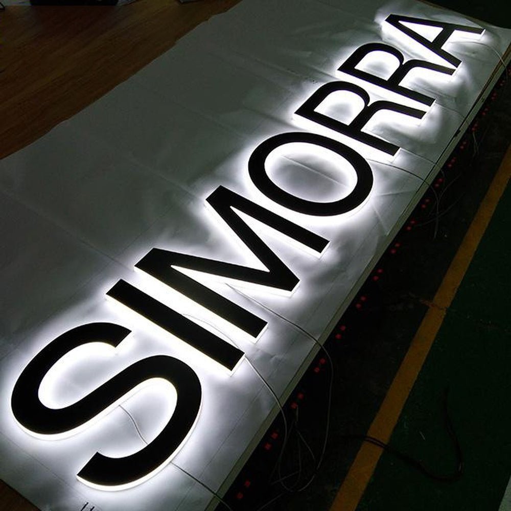 Simorra 3D Backlit Letters Business Metal Led Sign - Shineneon