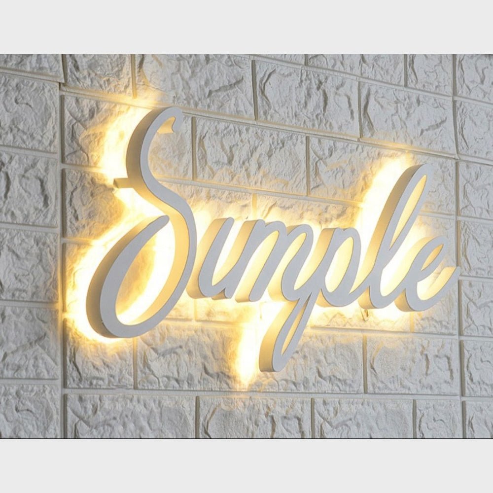 Simple 3D Backlit Channel Letters Led Light Sign - Shineneon