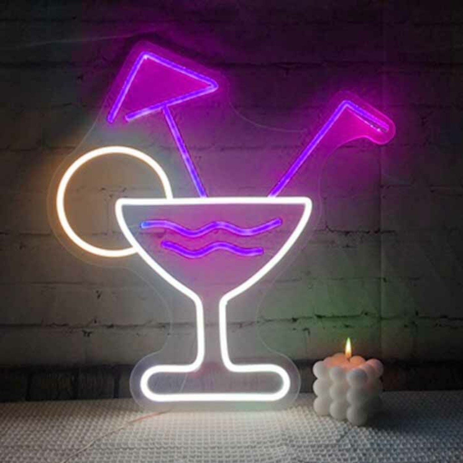 Simple Cocktail Glass Bar Led Neon Sign | Shineneon