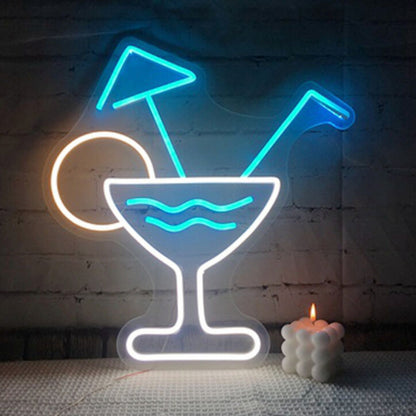 Simple Cocktail Glass Bar Led Neon Sign | Shineneon